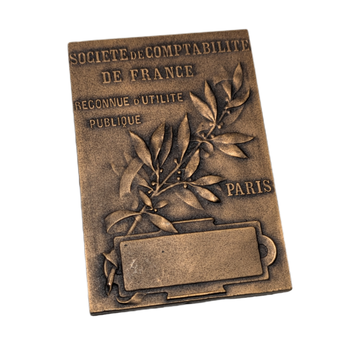 Medalla Francesa Société de Comptabilité de France bronce Lamourdedieu