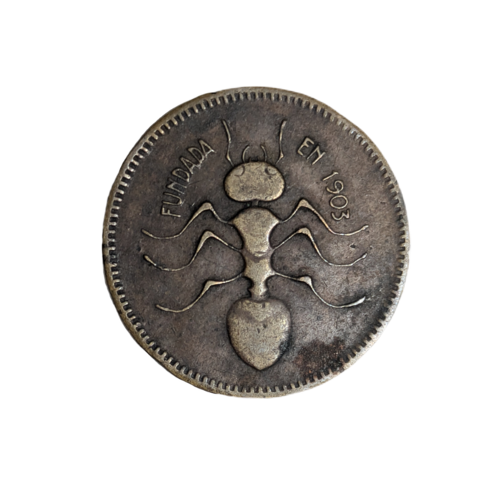 Moneda Cooperativa La Hormiga Martinense 10 centimos Fundada en 1903