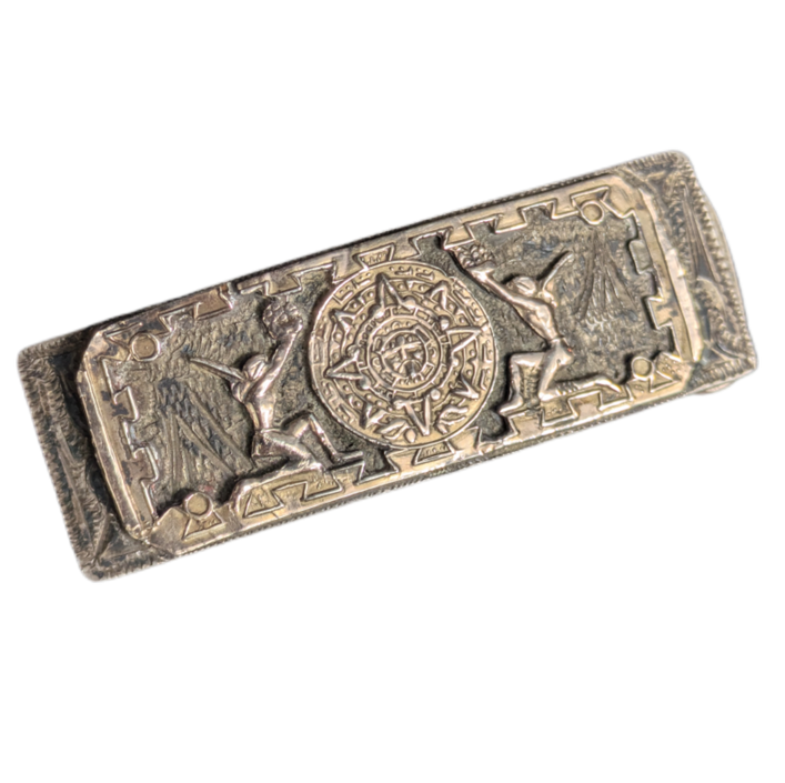 Hebilla de plata 925 Mexicana calendario azteca 22g