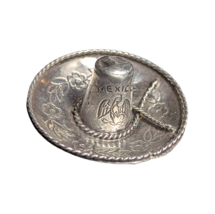 Broche Pin mexicano Sombrero plata 925 7g