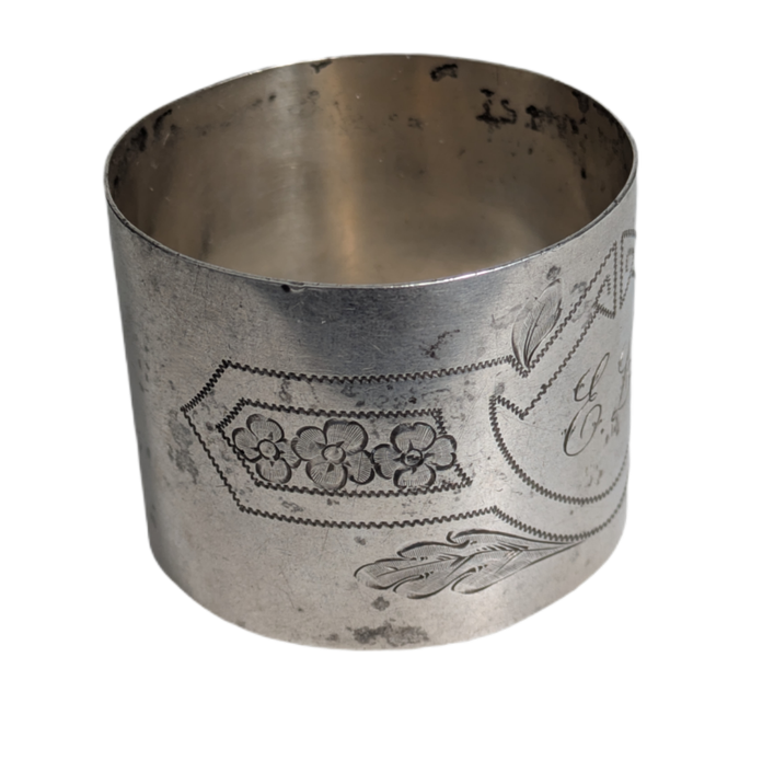 Aro para servilletas de plata 800 burilada c.1900 29g