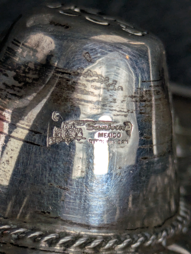 Sombrero Mexicano de plata 925 Sanborns