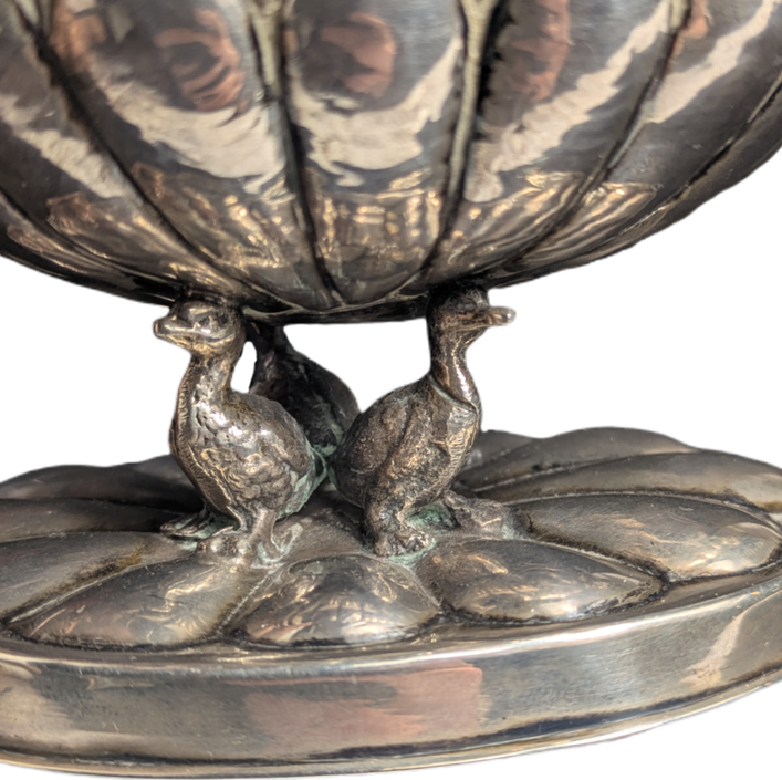 Salero de mesa de pellizco de plata Española "916"