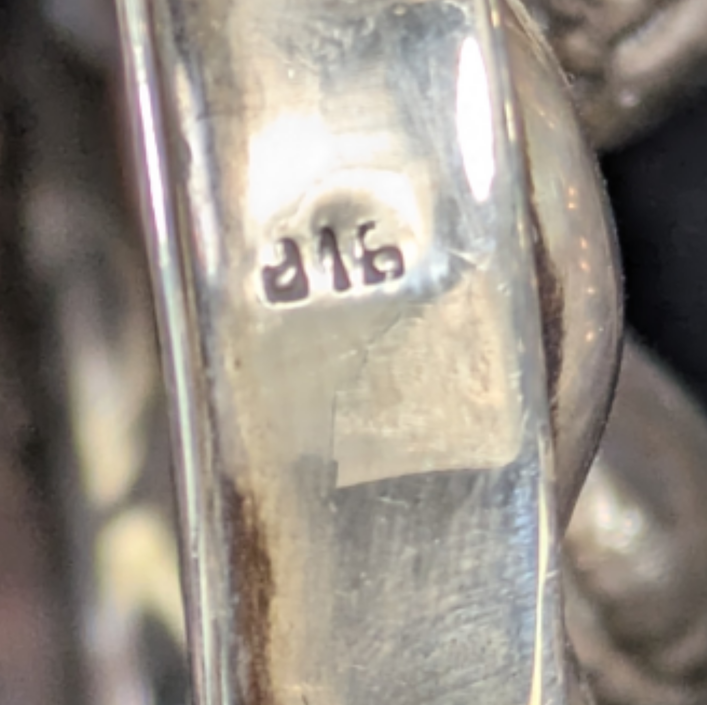 Salero de mesa de pellizco de plata Española "916"