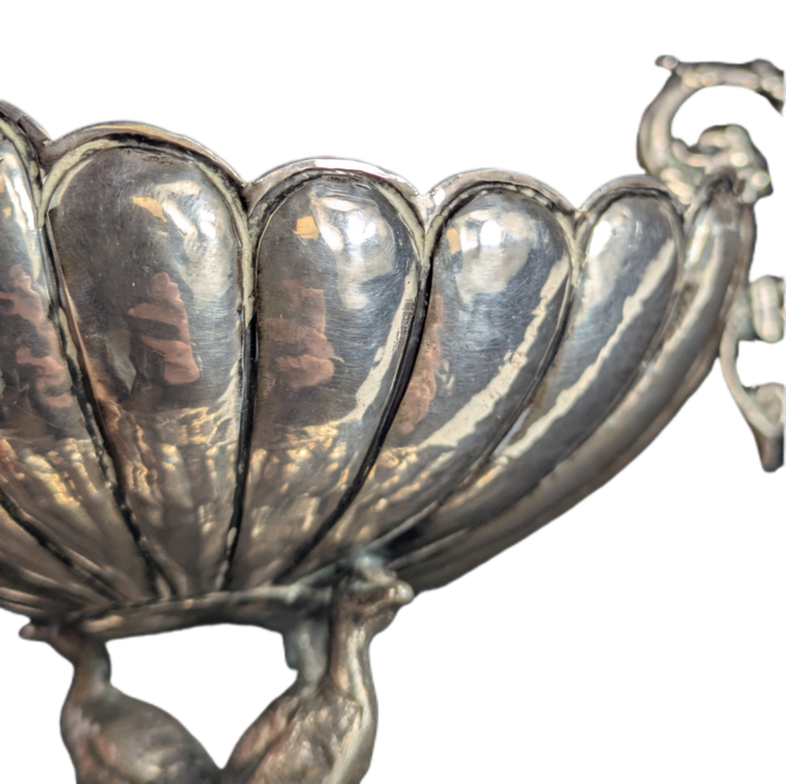 Salero de mesa de pellizco de plata Española "916"