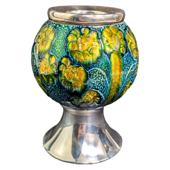 Candelero de plata emaltada de Bagués 215g