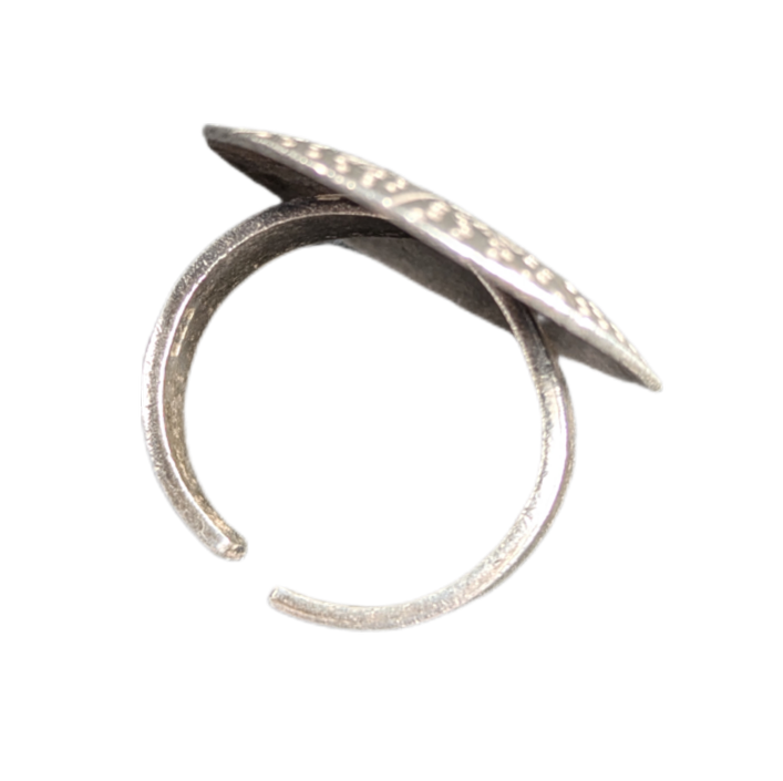 Anillo de plata motivo hojas