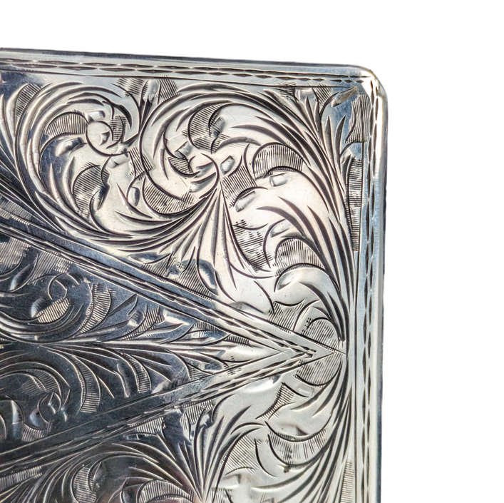 Pitillera plata 800 italiana burilada 94g