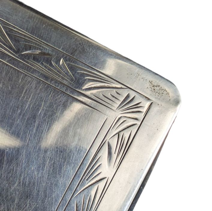 Pitillera plata 800 italiana burilada 94g