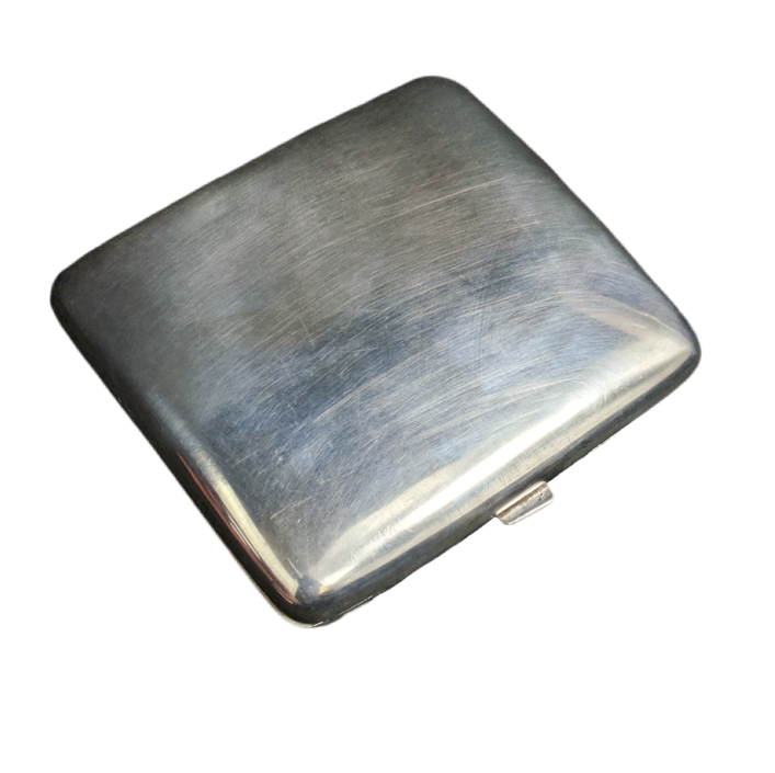 Pitillera de plata lisa y vermeill