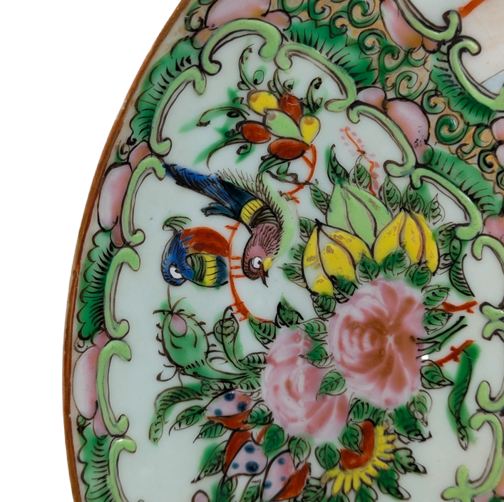 Plato Chino de Cantón Rose Medallion finales s.XIX