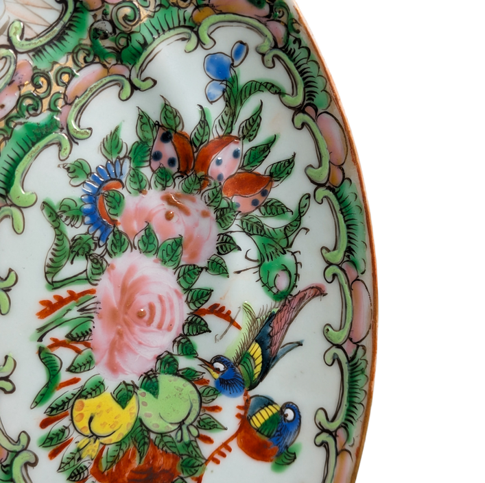 Plato Chino de Cantón Rose Medallion finales s.XIX