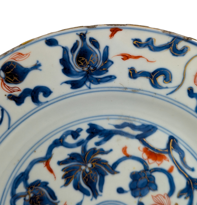 Plato Chino Imari Dinastía Qing periodo Kangxi (1662-1722)