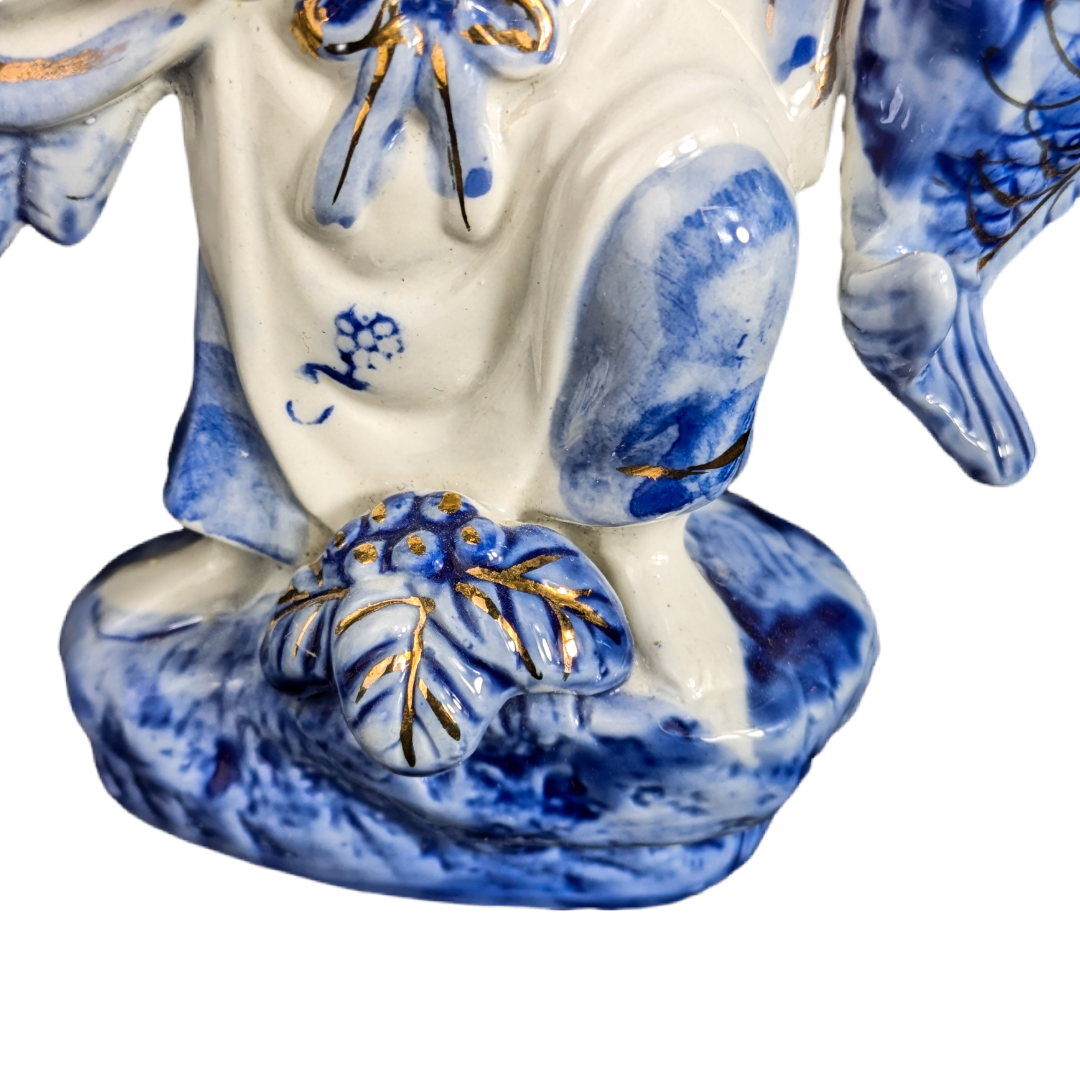 Figuras Chinas de pescador y paisana en porcelana c.1970