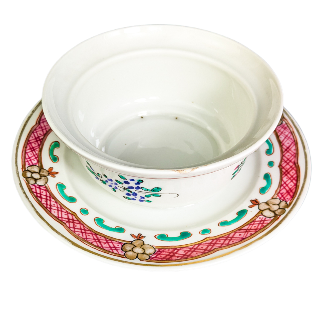 Salsera de porcelana Francesa Mehun c.1900