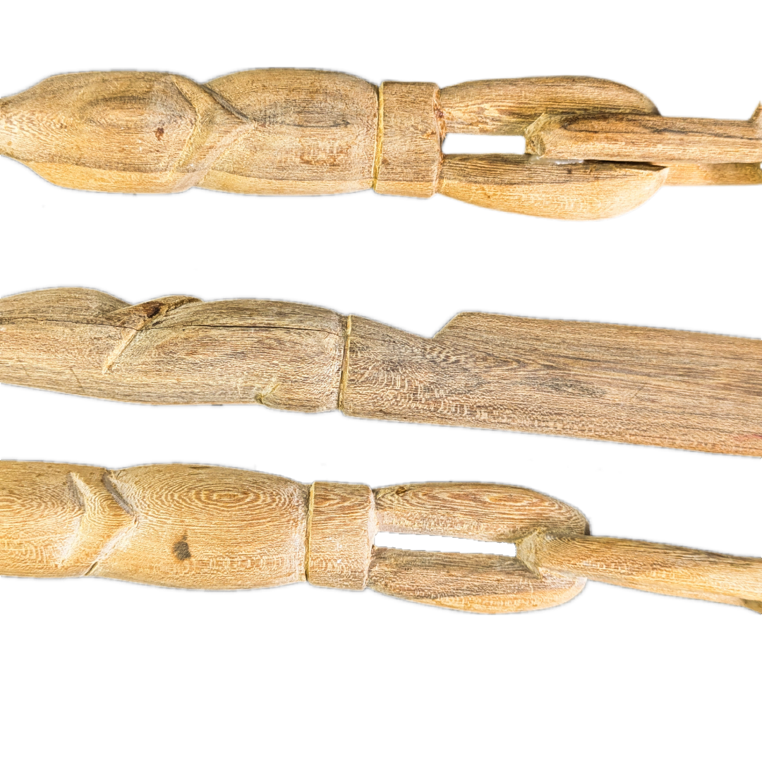 Cubiertos de madera Africanos para Ensalada c.1970