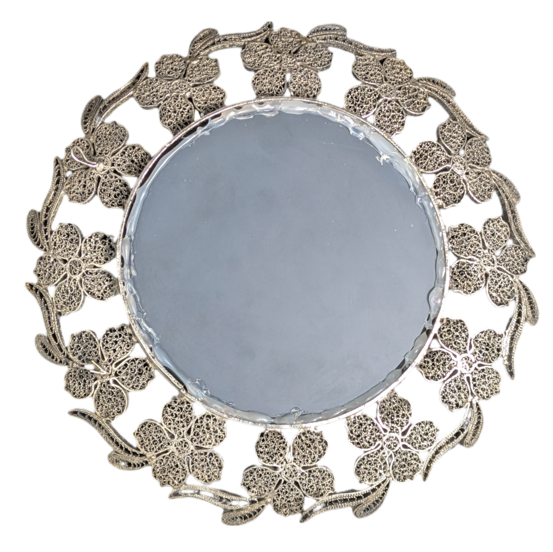Espejo de filigrana de plata 180g