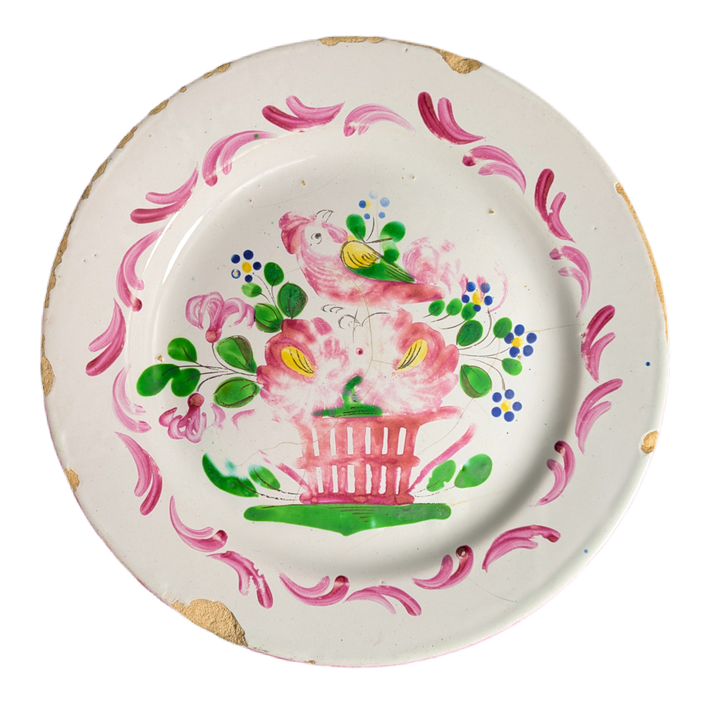 Plato de Cerámica Francesa de Luneville s.XIX