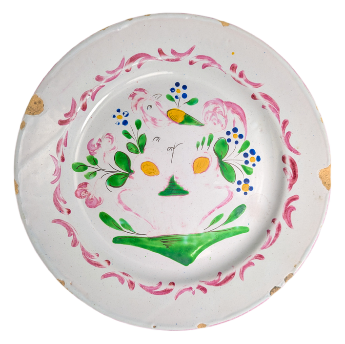 Plato de Cerámica Francesa de Luneville s.XIX