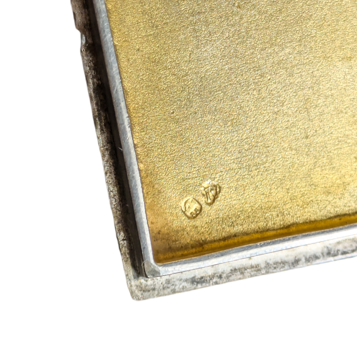 Caja de plata con vermeill 116g