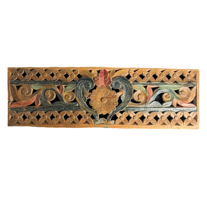 Panel de Madera Balinesa c.1950