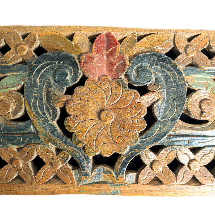 Panel de Madera Balinesa c.1950