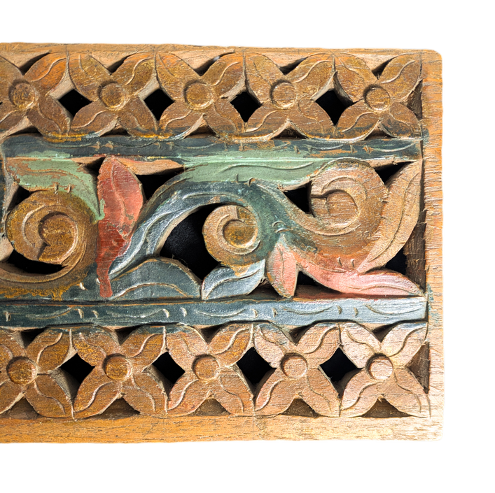 Panel de Madera Balinesa c.1950