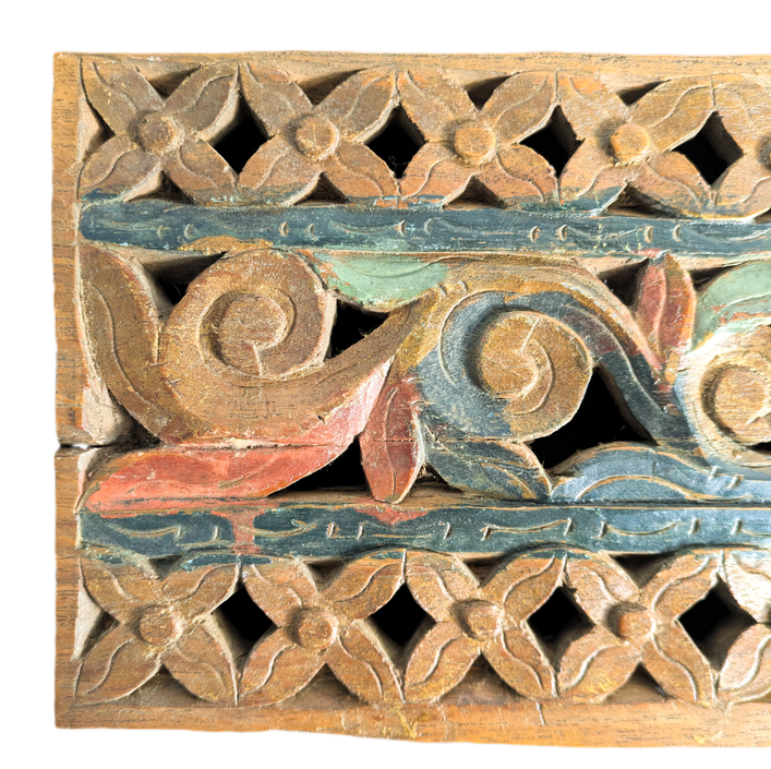 Panel de Madera Balinesa c.1950