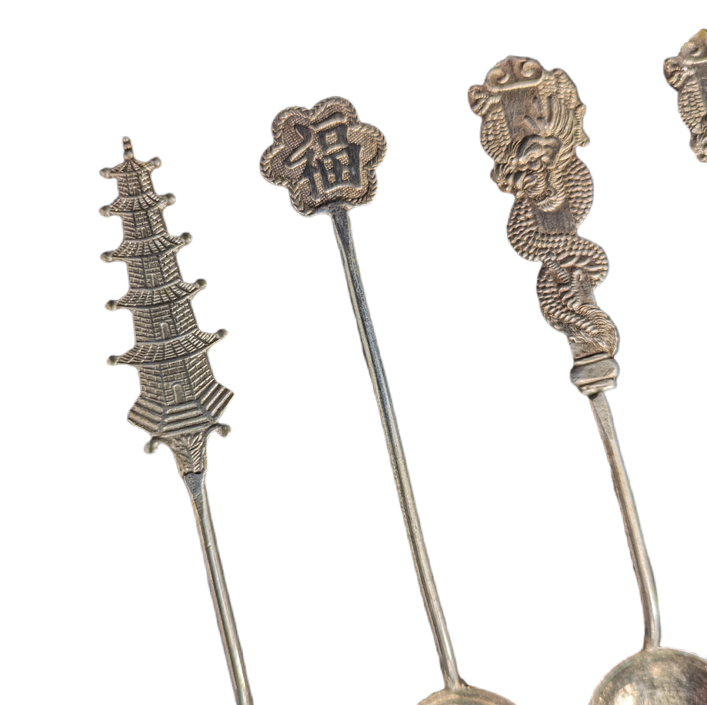 Cucharas chinas bañadas en plata exportación