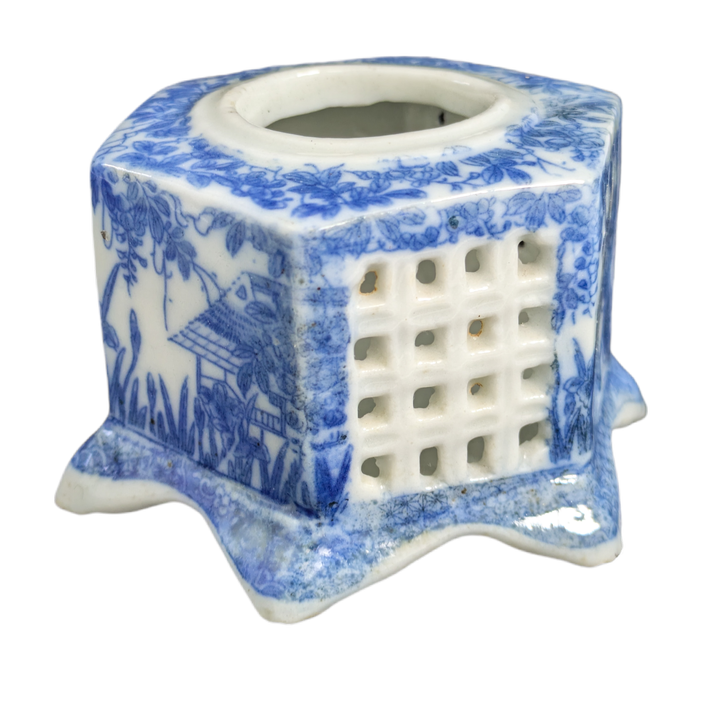 Tintero Japonés de porcelana Hirado Finales Meiji c.1910