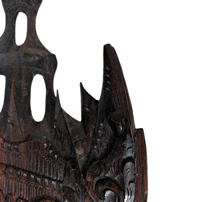 Máscara aplique de madera de Bali personaje mitológico c.1950