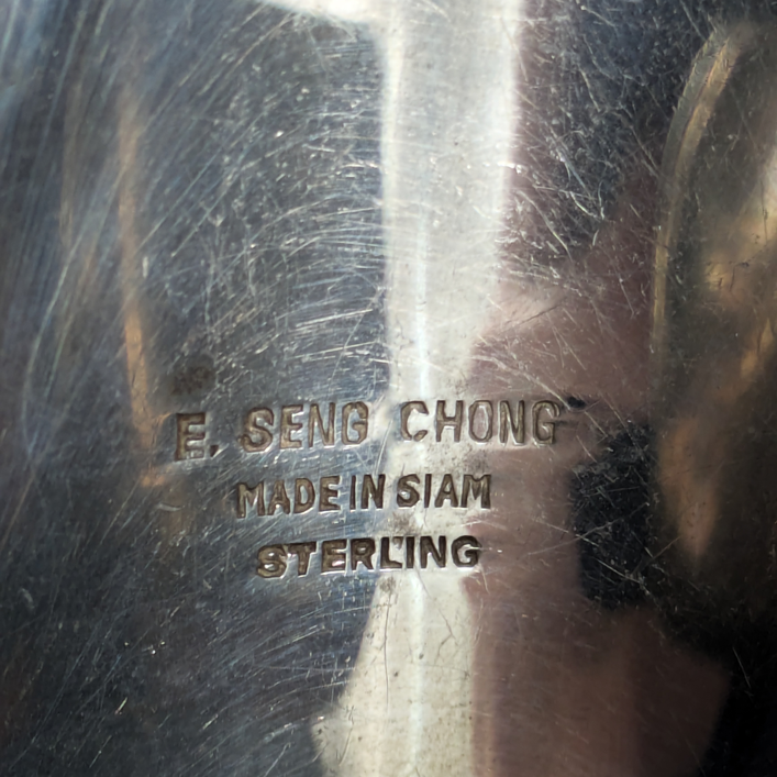 Brazalete de plata Siam para exportación mercado Egipcio