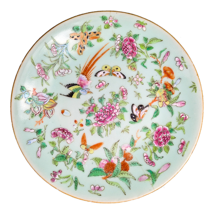Plato Chino Celadón Dinastía Qing, Daoguang (1821-1850)