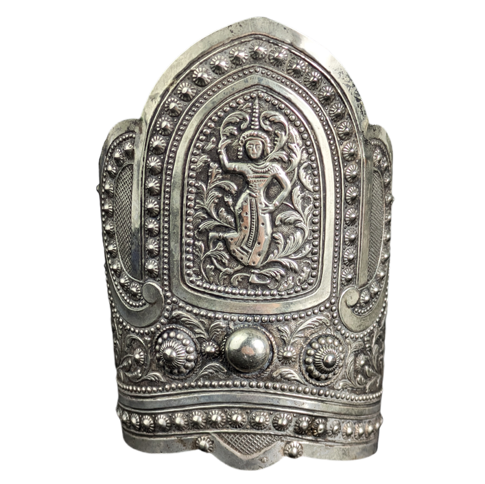 Brazalete plateado de Siam, Tailandia c.1940
