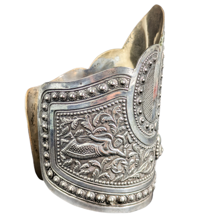 Brazalete plateado de Siam, Tailandia c.1940