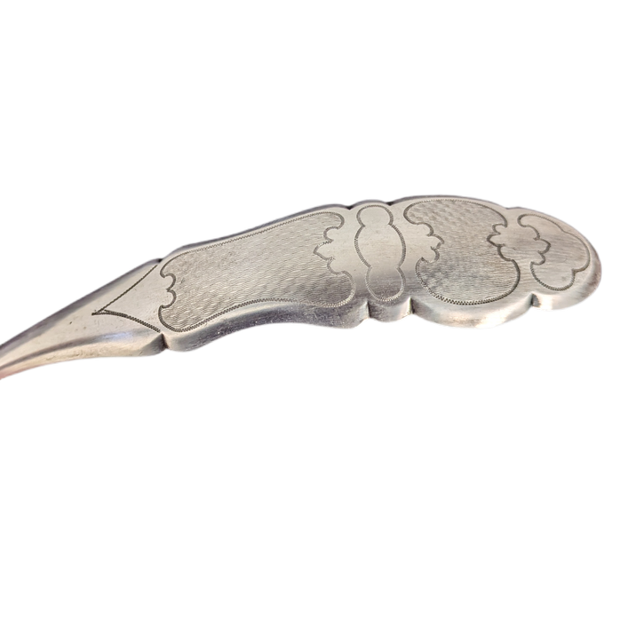 Cuchara tamizadora de azúcar de plata Holandesa Biedermeier