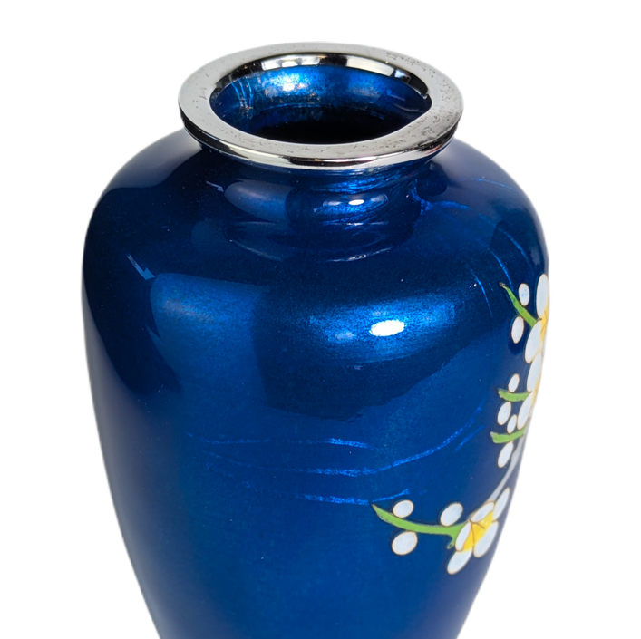 Jarrón Ando Jubei Cloisonné Japonés Tomei Shippo, principios s.XX