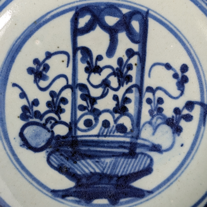 Plato Chino "Basket" dinastía Qing, Kangxi (1662-1722)