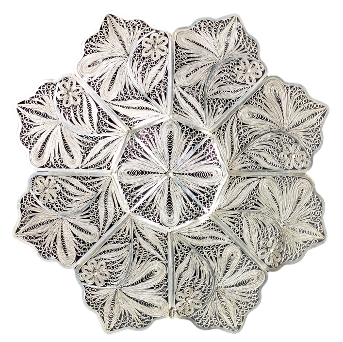 Cesta de filigrana de plata Paises Bajos c.1900