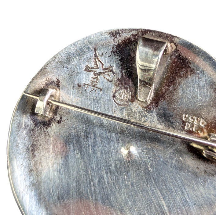 LOTE000782_03-1.png Broche de plata Mexicana Calendario Azteca