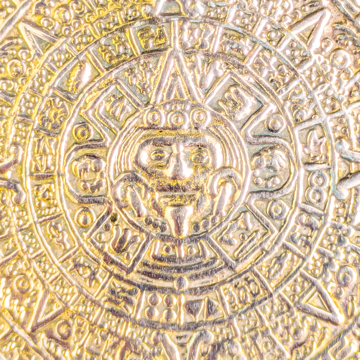 LOTE000782_05-1.png Broche de plata Mexicana Calendario Azteca