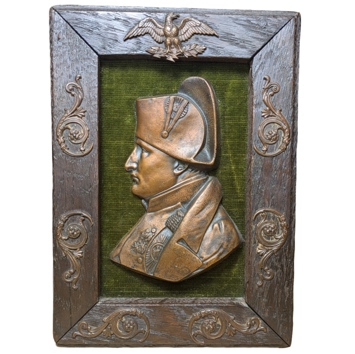 Perfil de Napoleón en Cobre prensado finales XIX, Francia