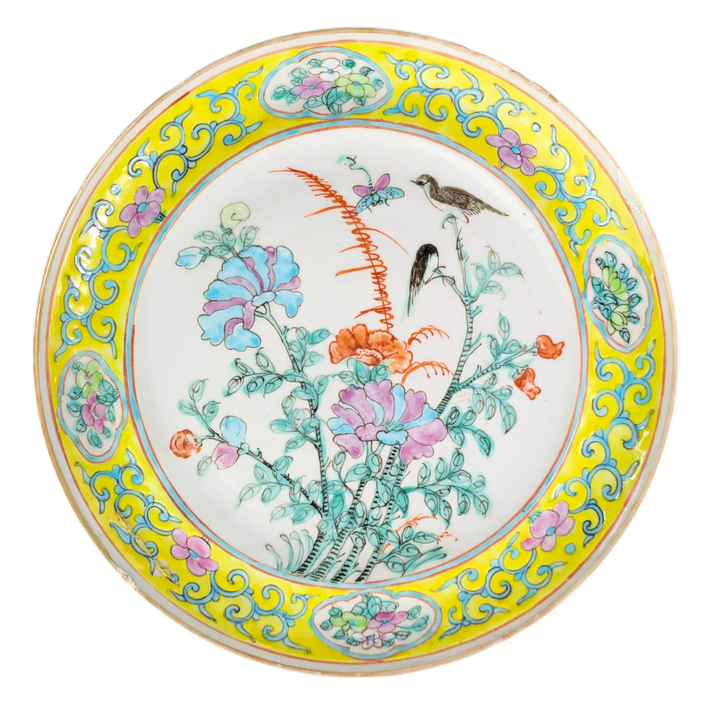 Plato Chino Cantonés Dinastía Qing periodo Guangxu (1820-1850)