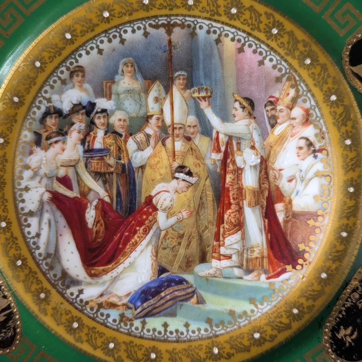 LOTE000789_04-1.png Plato de porcelana Royal Vienna, Austria, Coronación de Napoleón según David
