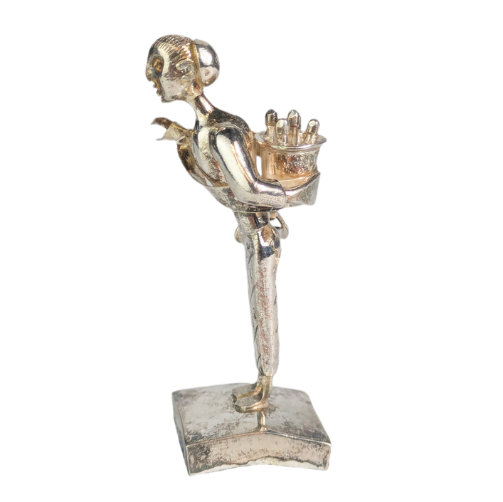 Figura de Camarera Transportando Vino en plata de exportación de Indonesia