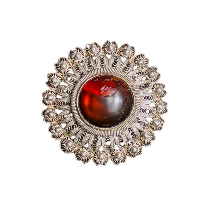 Broche de filigrana de plata China exportación s.XX