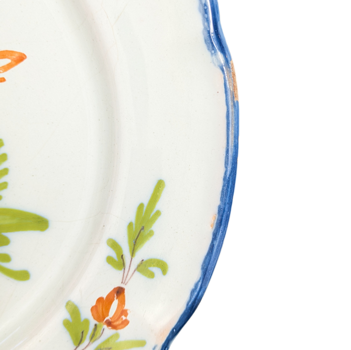 LOTE000812_03-1.png Plato de loza con diseño de pavo real, siglo XIX