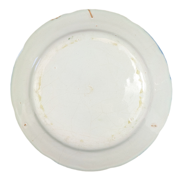 LOTE000812_04-1.png Plato de loza con diseño de pavo real, siglo XIX