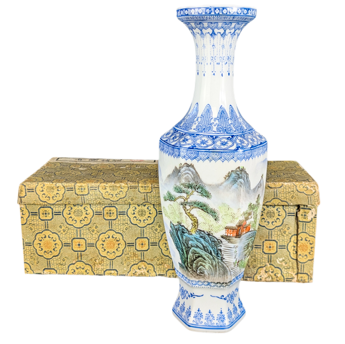 Jarrón Chino cáscara de huevo República Popular de China c.1970