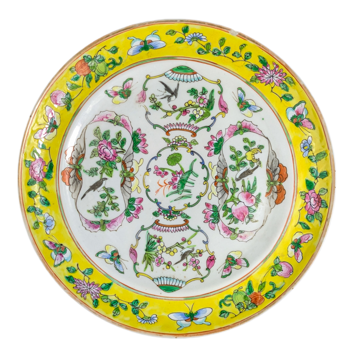 Plato Chino Cantonés Dinastía Qing periodo Guangxu (1820-1850)